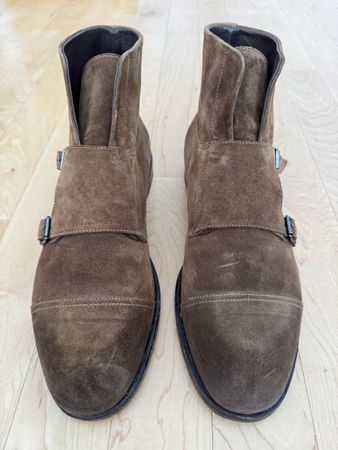 Navyboot Herren Stiefel, Wildleder, Grösse 43, Braun