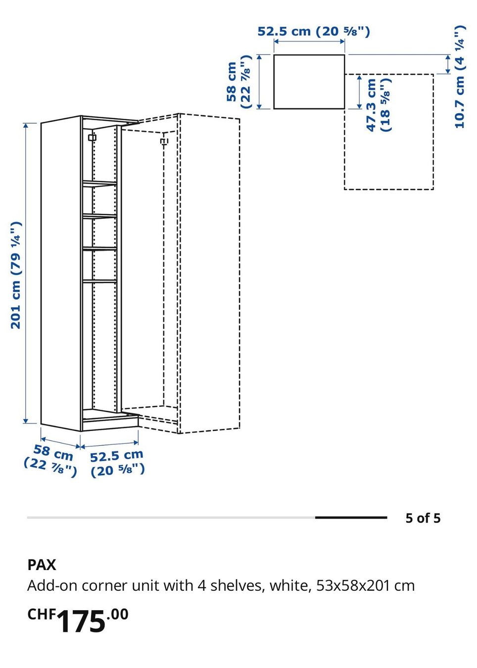 Ikea Schränke: IKEA PAX Eck-Anbauelement – Gebraucht aus Chur von Jaronimas 4