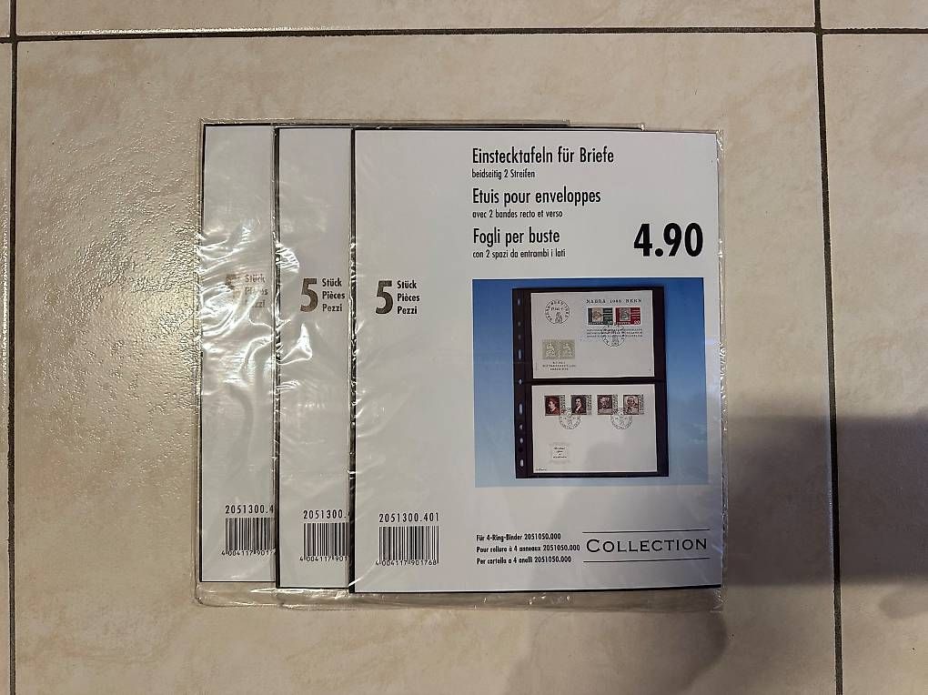 Album: 3x 5 Einstecktafeln für Briefe – Nuovo e nell'imballaggio originale da Bern venduto da KasimirBerger