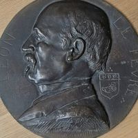 Leon Le Fèvre, signiert Frémy 1888, Medaillon F. Rudier