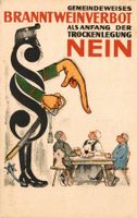Abstimmungsplakat von 1929. Nein zum Branntweinverbot