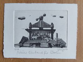 Exlibris Harry Sprenger - Original Radierung signiert