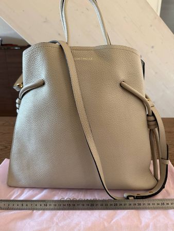 NEUE COCCINELLE Allure Leder Shopper Taupe
