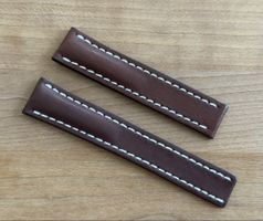 Original BREITLING 20/18mm Lederarmband für Faltschliesse