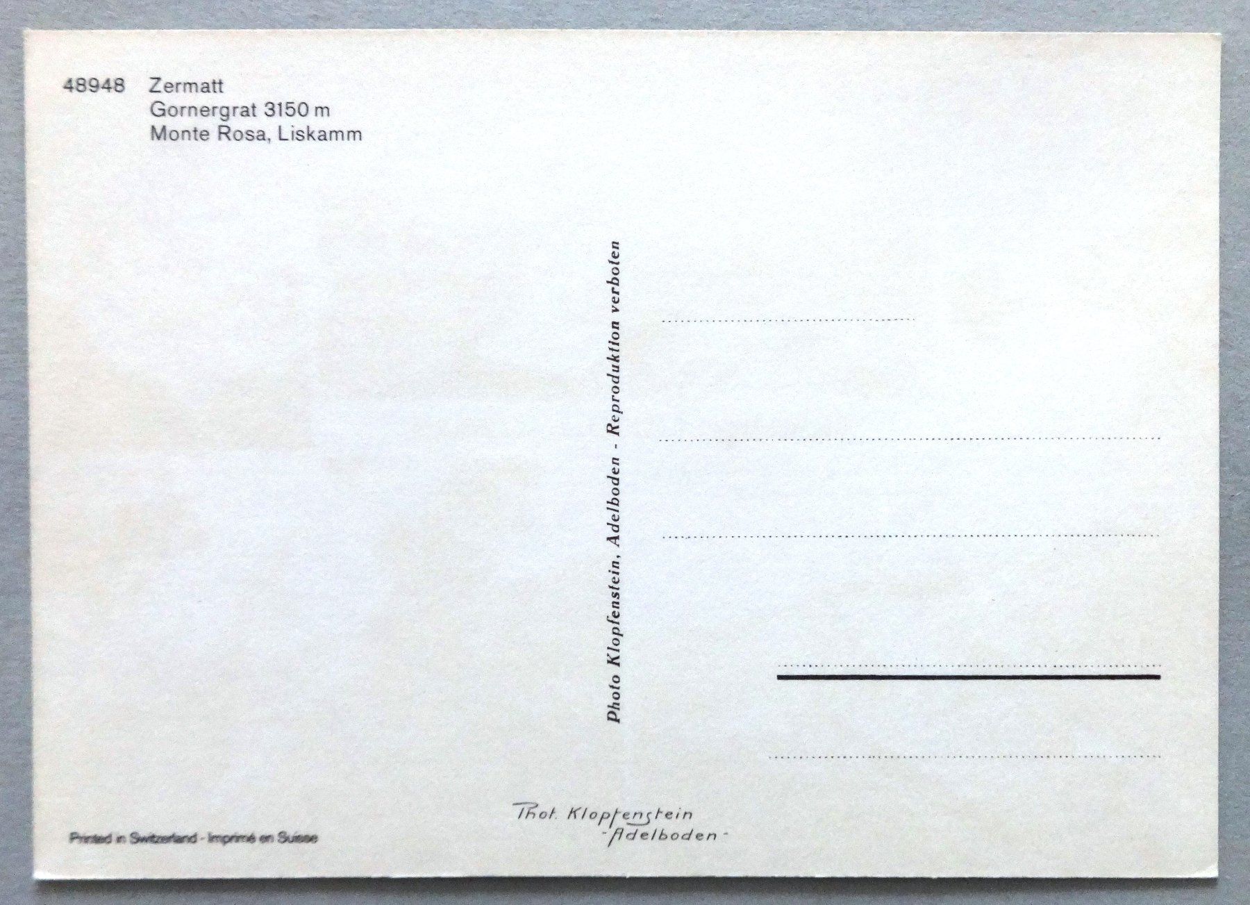 Cartes postales: Zermatt, Gornergrat 3150 m – D'occasion à Fétigny par Billy2miny 1