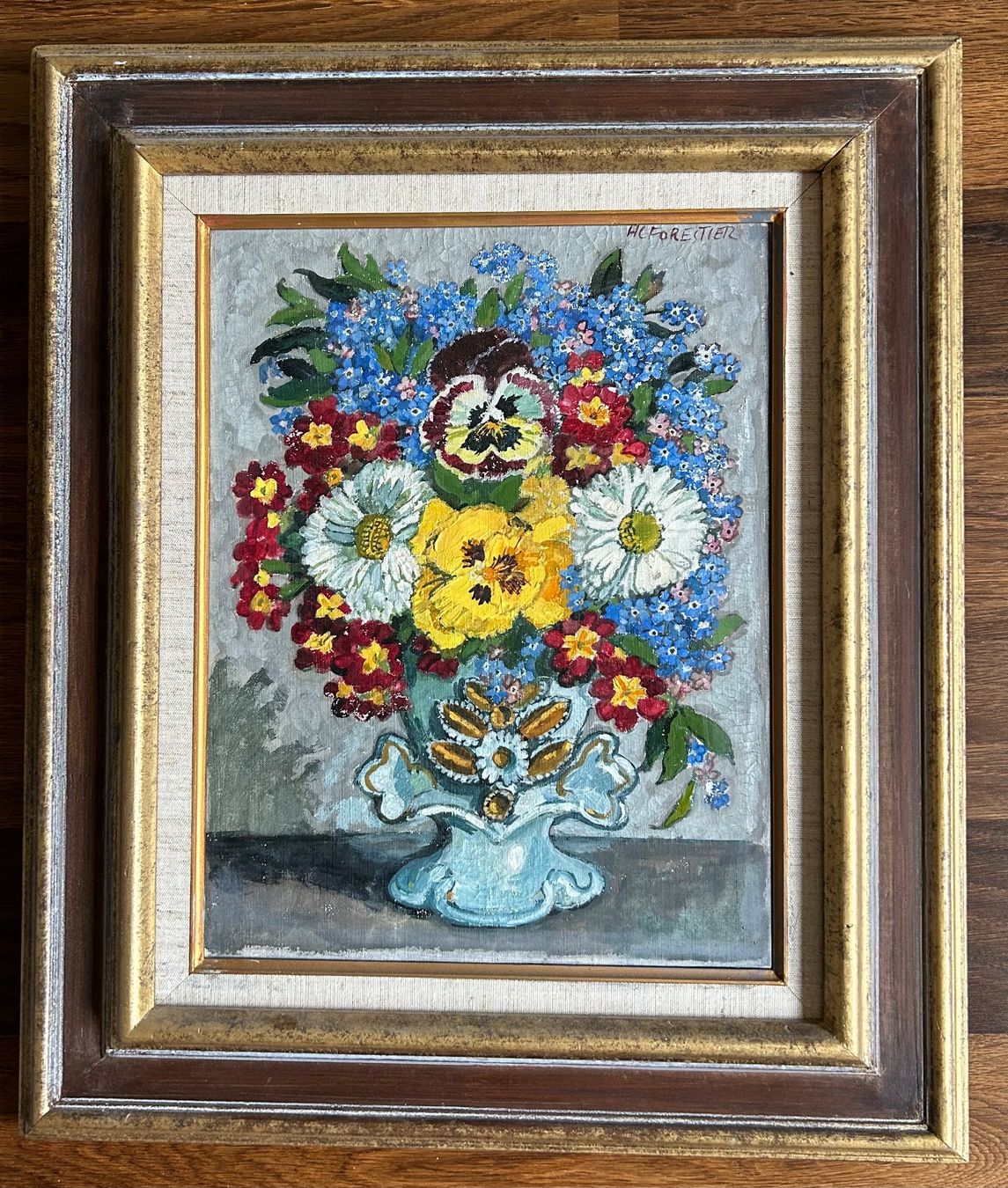 Gemälde: Henri Claudius Forestier: Vase mit Blumenstrauss – Gebraucht aus Lichtensteig von VonSteinegg