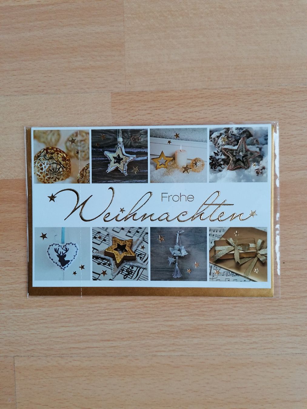 Karten: Weiss-Goldige Weihnachtskarte – Neu und originalverpackt aus Hägendorf von Fiooo
