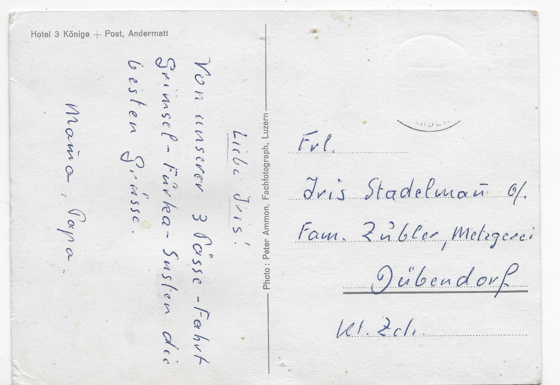 Cartoline postali: Hotel 3 Könige & Post, Andermatt – Usato da Hefenhofen venduto da Richsalz 1