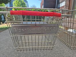Einkaufskorb Metall Vintage Migros (2 Stück)