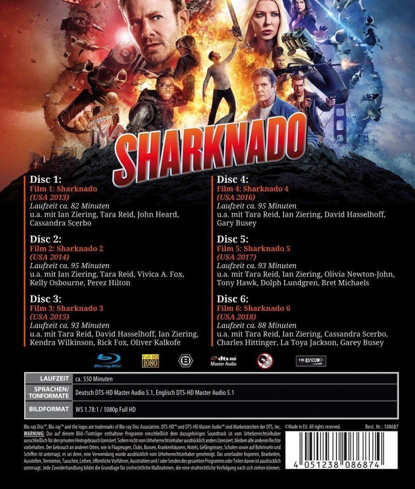 Tutti i DVDs: Sharknado 1-6, Special Edition, UNCUT – Usato da Sessa venduto da fraenklishop 1