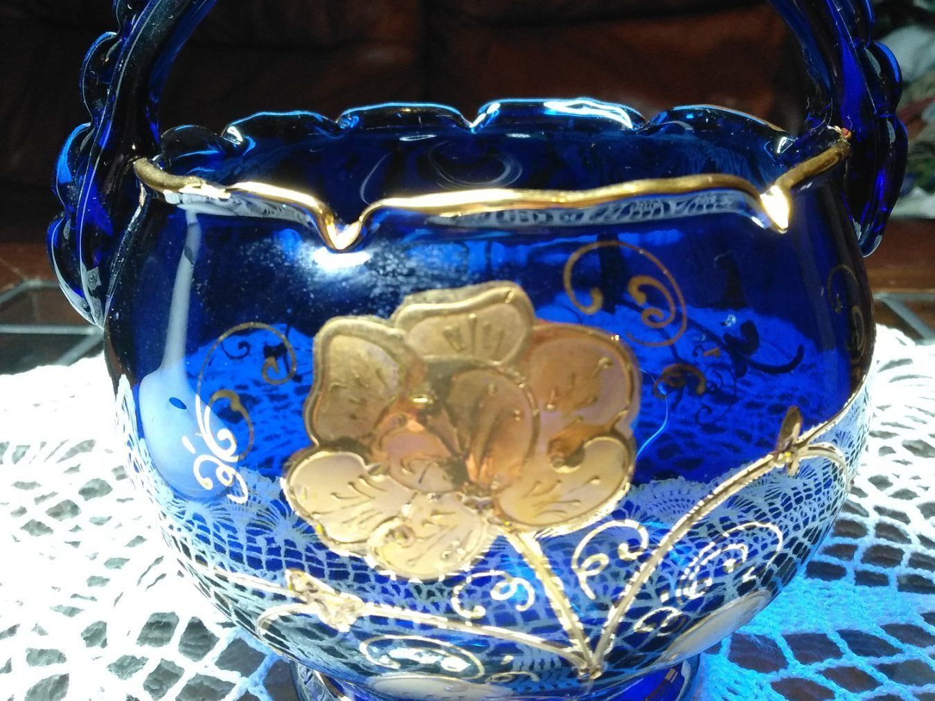 Altro in Antiquarato & Arte: Panier en verre bleu – Usato da Nyon venduto da mgg_gg9j 3