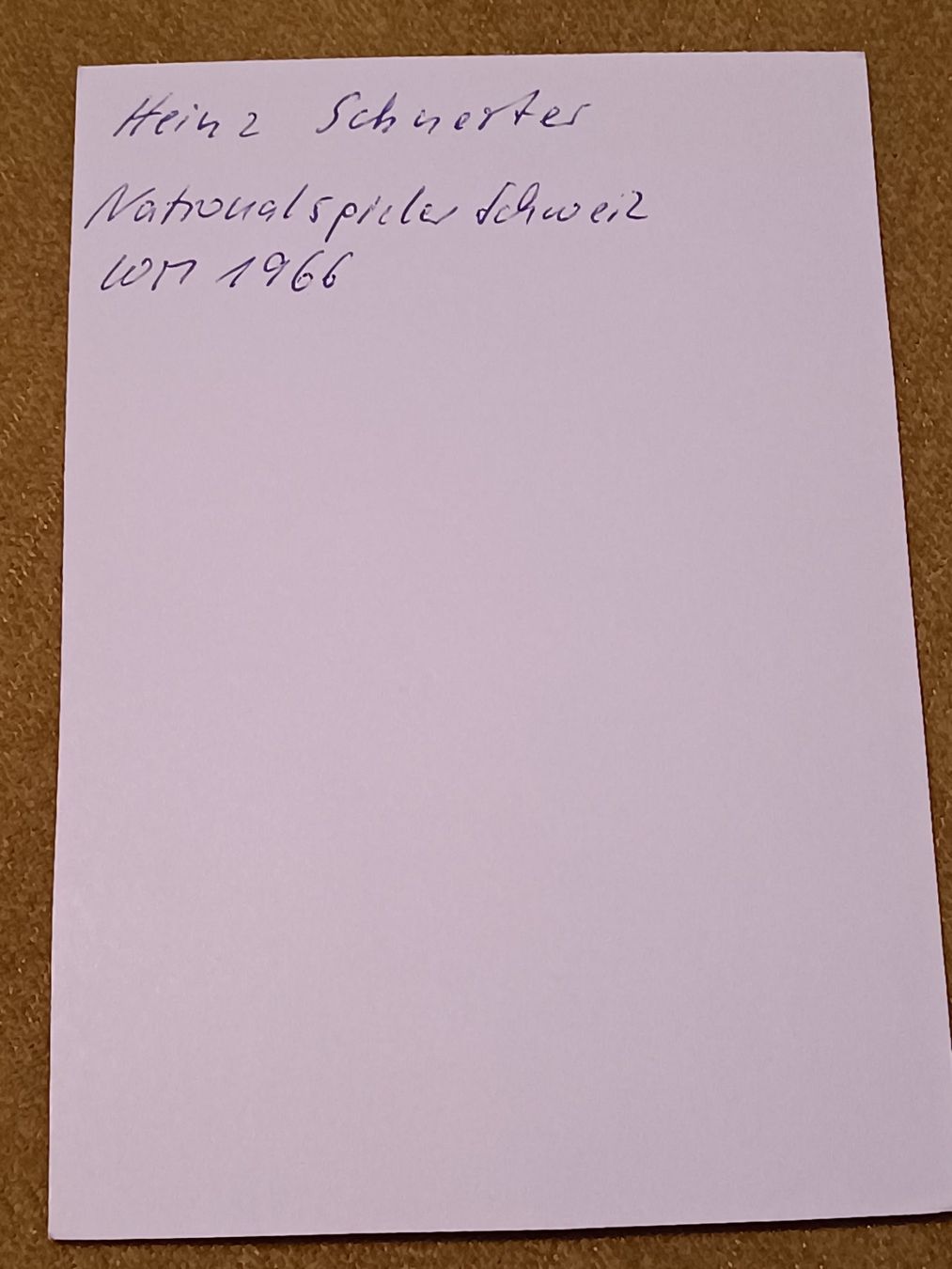 Autografi: Heinz Schneiter - verstorben 2017 - handsigniert – Usato da Menziken venduto da Autogramme 1