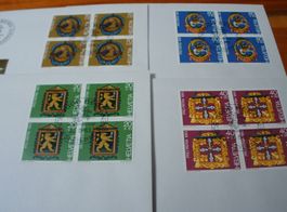 Set Pro Patria 1983, FDC Satz, Einzel + 4erblocks, 9 Belege