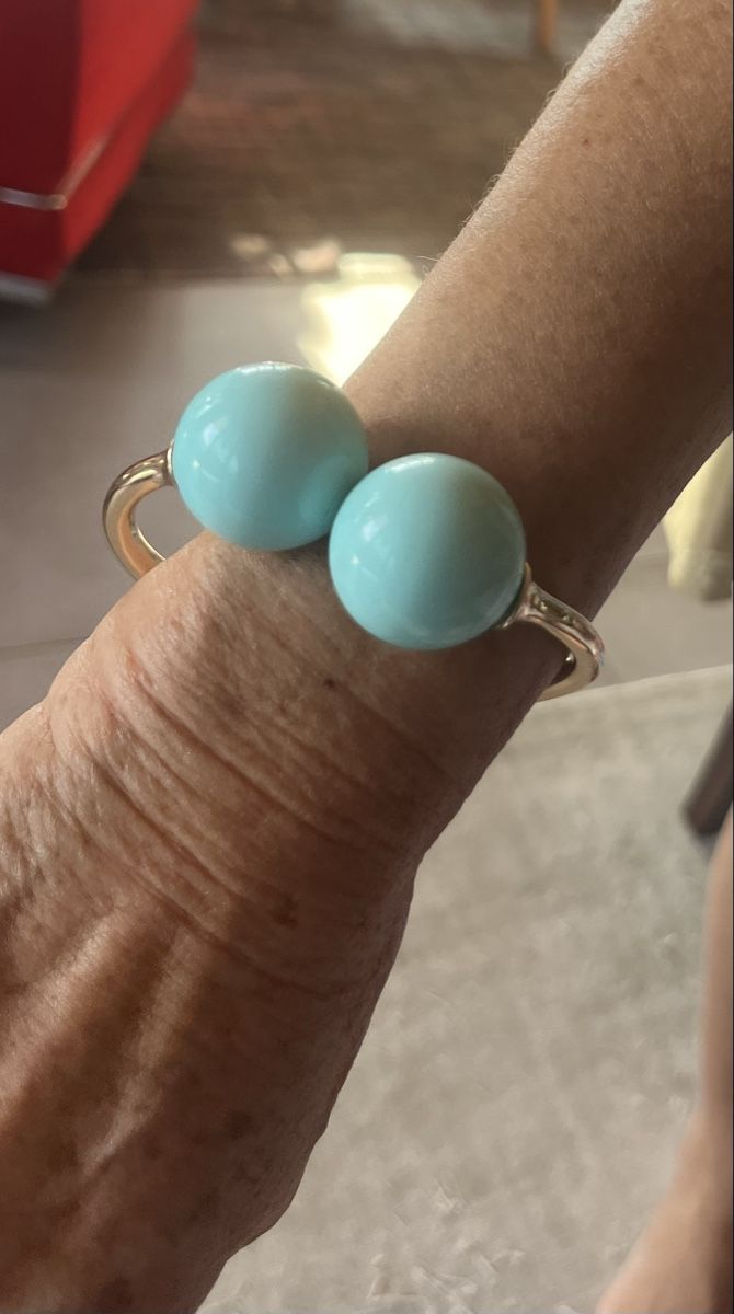 Bracciali & Braccialetti: Armreif mit grossen Türkis Kugel – Nuovo e nell'imballaggio originale da Saanen venduto da SoniaMichaela 1