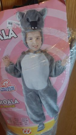 Koala Kostüm Grösse M (3-4 Jahre) für Fasnacht/Karneval!