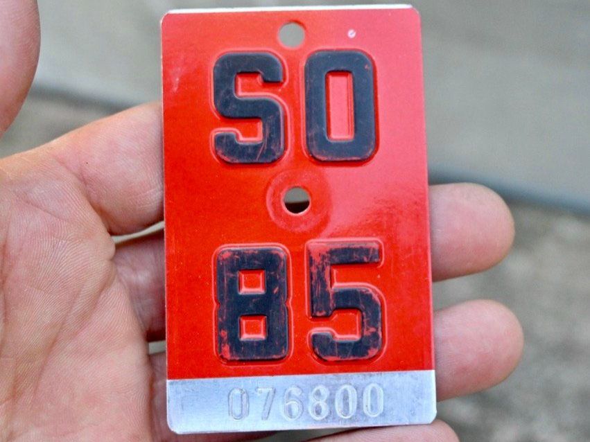 Insegne: Velonummer SO 85 von 1985 - Solothurn – Usato da Pfaffhausen venduto da mono_rec 1
