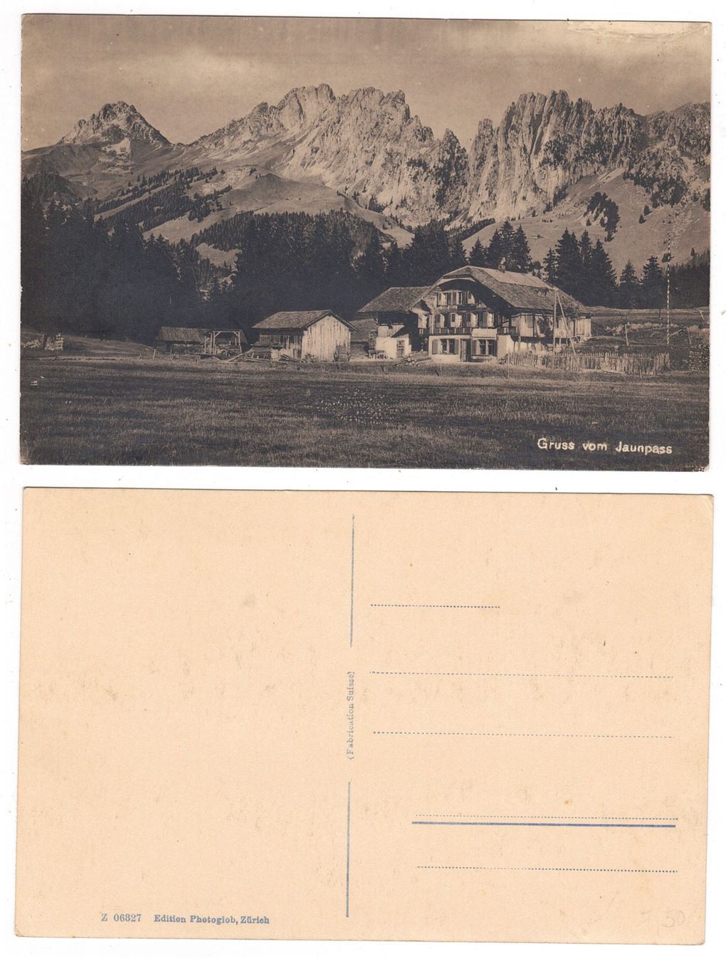 Cartoline postali: Gruss vom Jaunpass – Usato da La Tour-de-Peilz venduto da amjust