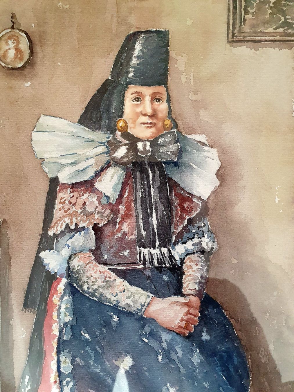 Gemälde: Ancienne grande aquarelle  signée – Gebraucht aus Les Brenets von SBO56 1