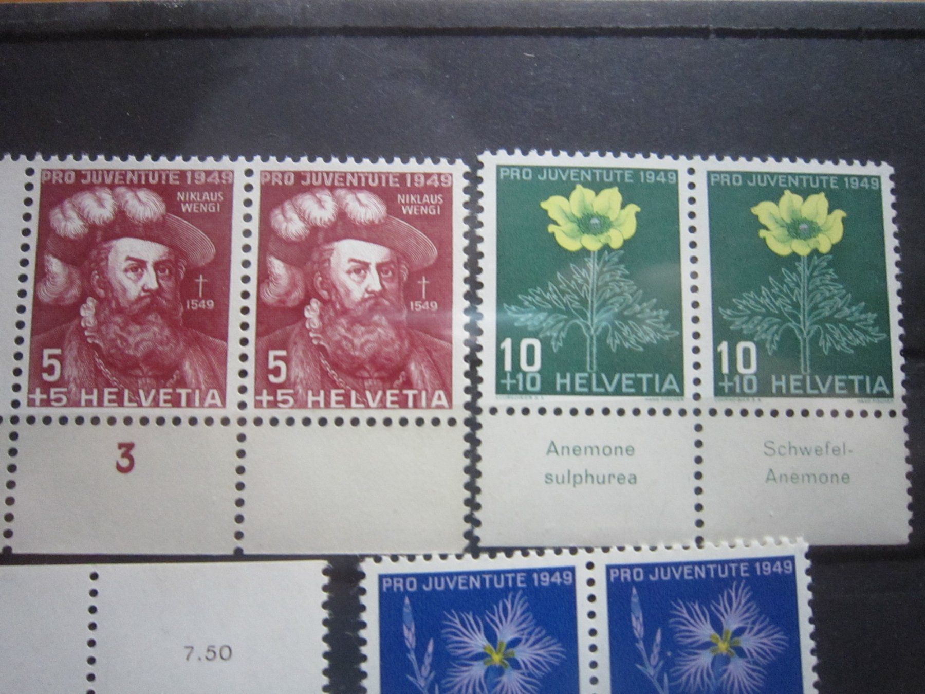 Tutti i francobolli: Mk2 PJ 1949 Doubletten mit Tabs – Usato da Gordola venduto da Polentaefung 1