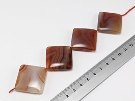 Karneol quadratische Perlen 30mm 4Stk.