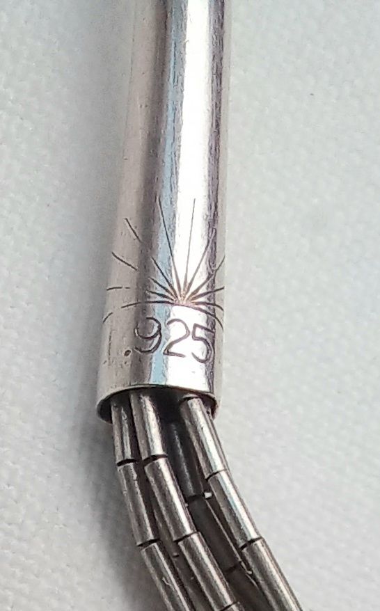 Catenine: Vintage Liquid Silver oder Navajo-Stil Silber Halskette – Usato da Buchs AG venduto da Dzirul 2