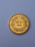 20 Franken Goldmünze 1873 – Sitzende Helvetia "3-Punk Probe"