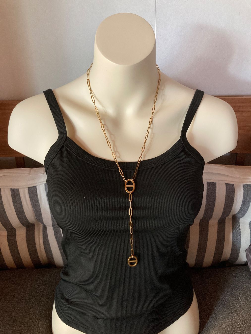 Catenine: Collier Y maille marine ajustable - artisanat – Nuovo e nell'imballaggio originale da Chézard-St-Martin venduto da timogabychou