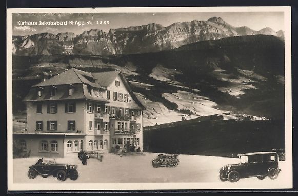 Cartoline postali: Jakobsbad /App., Kurhaus Jakobsbad mit B – Usato da Berlin venduto da bartko-reher