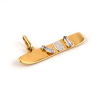 Goldanhänger 18K Surfbrett