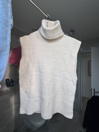 COS Strickweste Rollkragen weiss Grösse XS Zustand gut