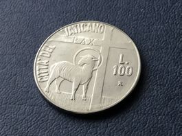 Vatikan 100 Lire 1984 Gedenkmünzen Papst Johannes Paul II