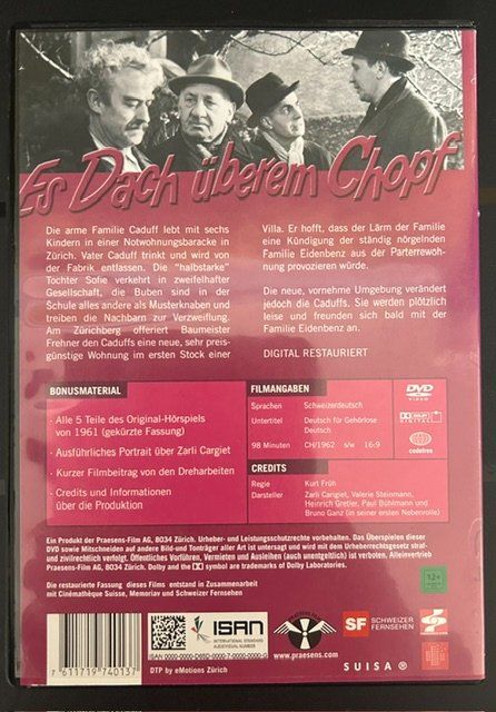 Tutti i DVDs: Es Dach überem Chopf – Usato da Flumenthal venduto da Uranus26 1