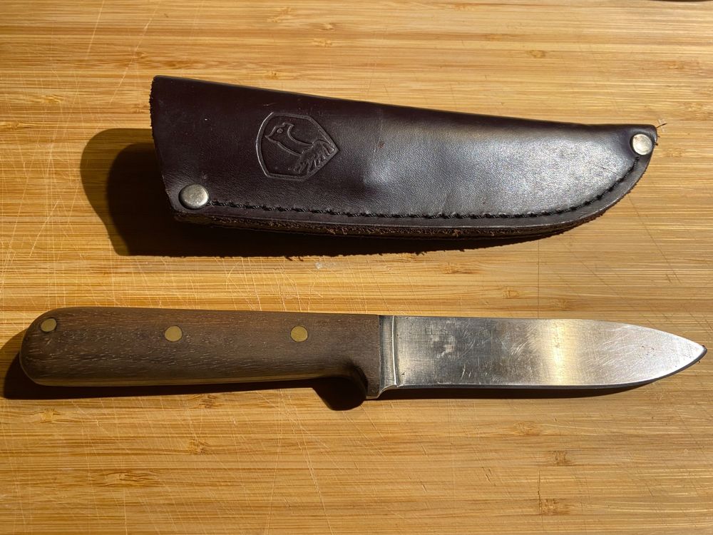 Condor Trelken Outdoor-Messer – Vollzapfen, Hickory-Griff, Mit Handgefertigter Lederscheide