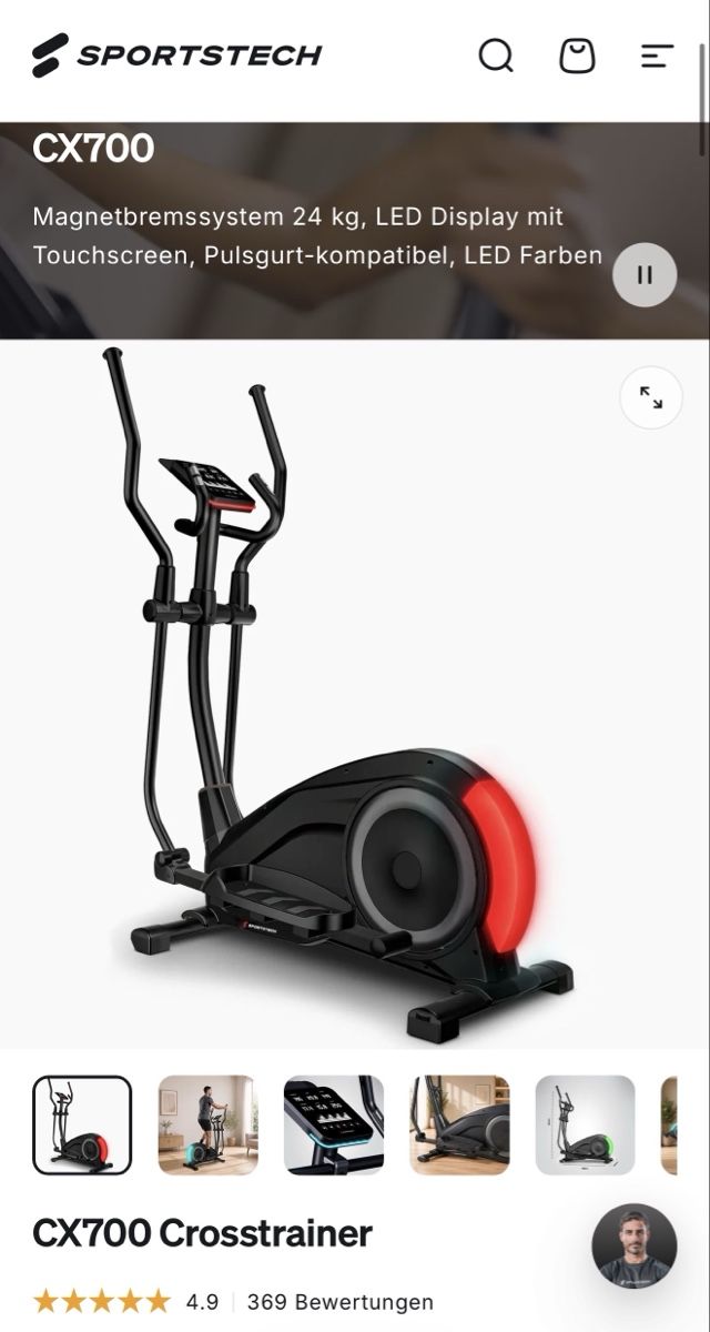 Sportstech Hometrainer: Sportstech CX700 Crosstrainer – Gebraucht aus Kriessern von aga_2zht 1
