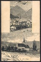 sign. Frech: Zell im Zillertal, Ortsansi