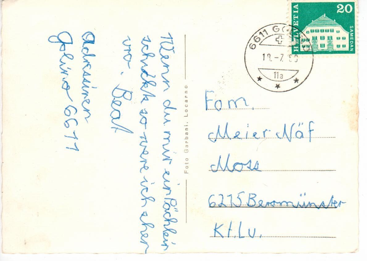 Cartoline postali: Golino – Usato da Wolhusen venduto da Curver9 1