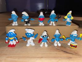 10 Vintage PEYO Schlümpfe Made In W. Germany