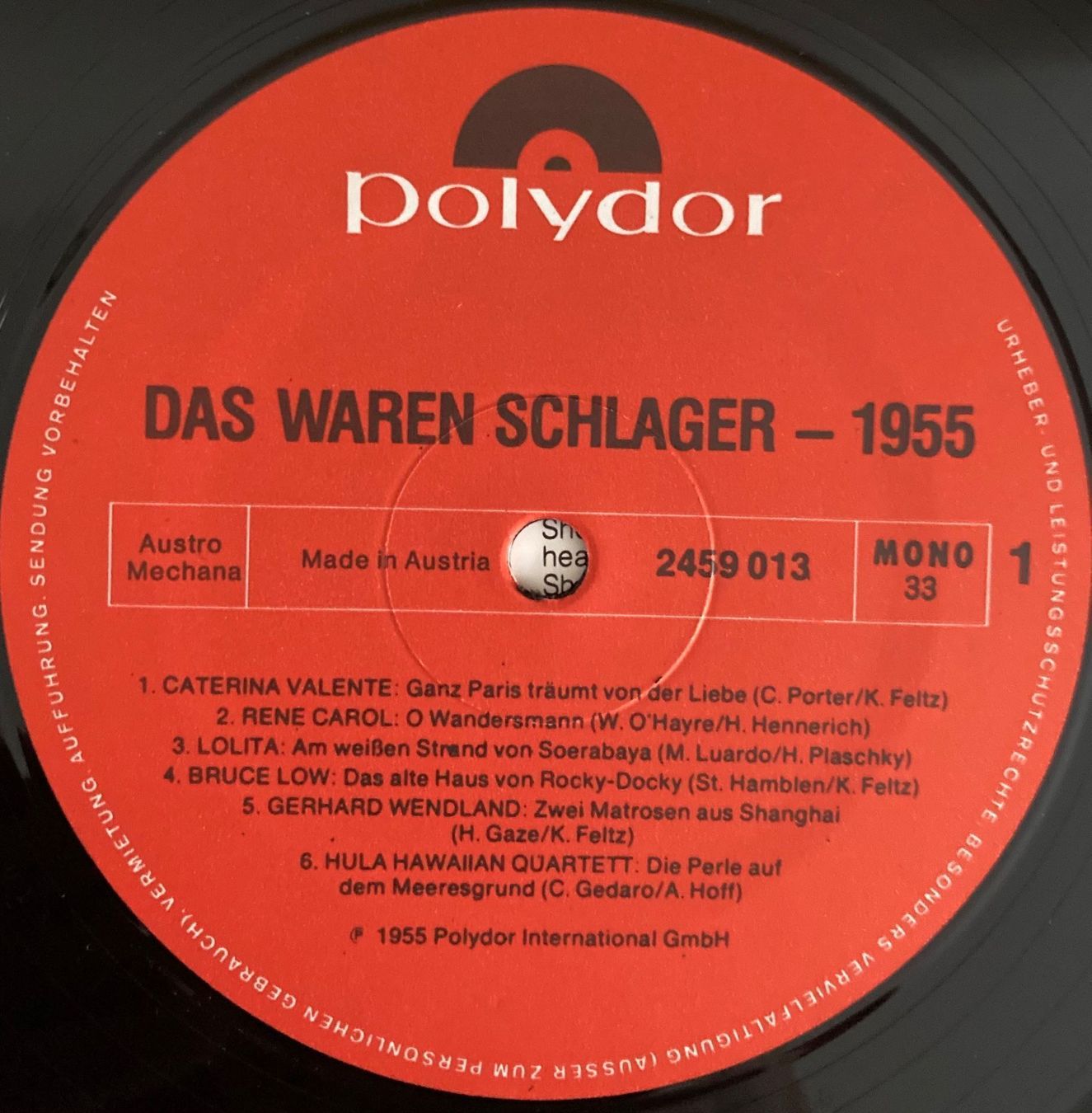 Dischi in vinile: VARIOUS 🔸Das waren Schlager 1955 LP – Usato da Wettingen venduto da 12.Zoll.Vinyl 3
