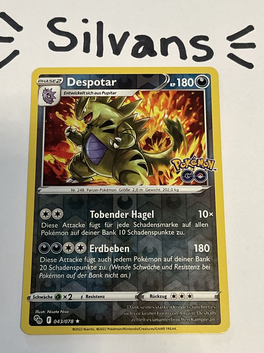 Pokémon Carte collezionabili: Despotar Reverse Holo 043/078 Pokemon GO Deutsch – Nuovo (secondo la descrizione) da Wil SG venduto da Silvans
