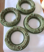 Steckschaum Ringe 4 Stück grün Ø 20 cm neuwertiger Zustand