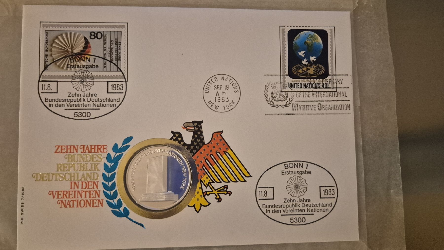 Tutti le monete: Numisbrief: 10 Jahre BRD in UNO – Usato da Niederglatt ZH venduto da s_trio