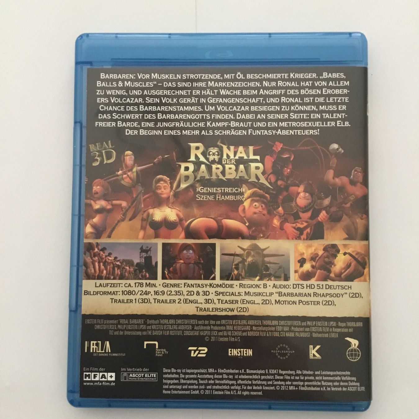 Tutti i DVDs: Ronal der Barbar Blu Ray 3D+2D Neu Wertig – Nuovo (secondo la descrizione) da Blauen venduto da sternchen66 1