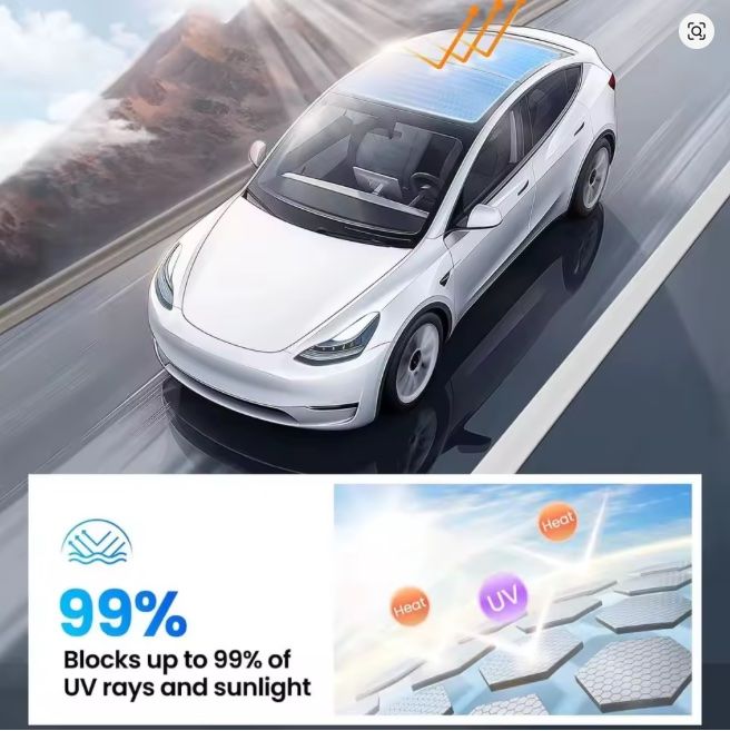 Tesla Tutti pezzi di ricambio auto: Tesla Model 3 2020-2024 Facelift Sun Shade, Sonnenschutz – Nuovo e nell'imballaggio originale da Rolle venduto da viceroy 2