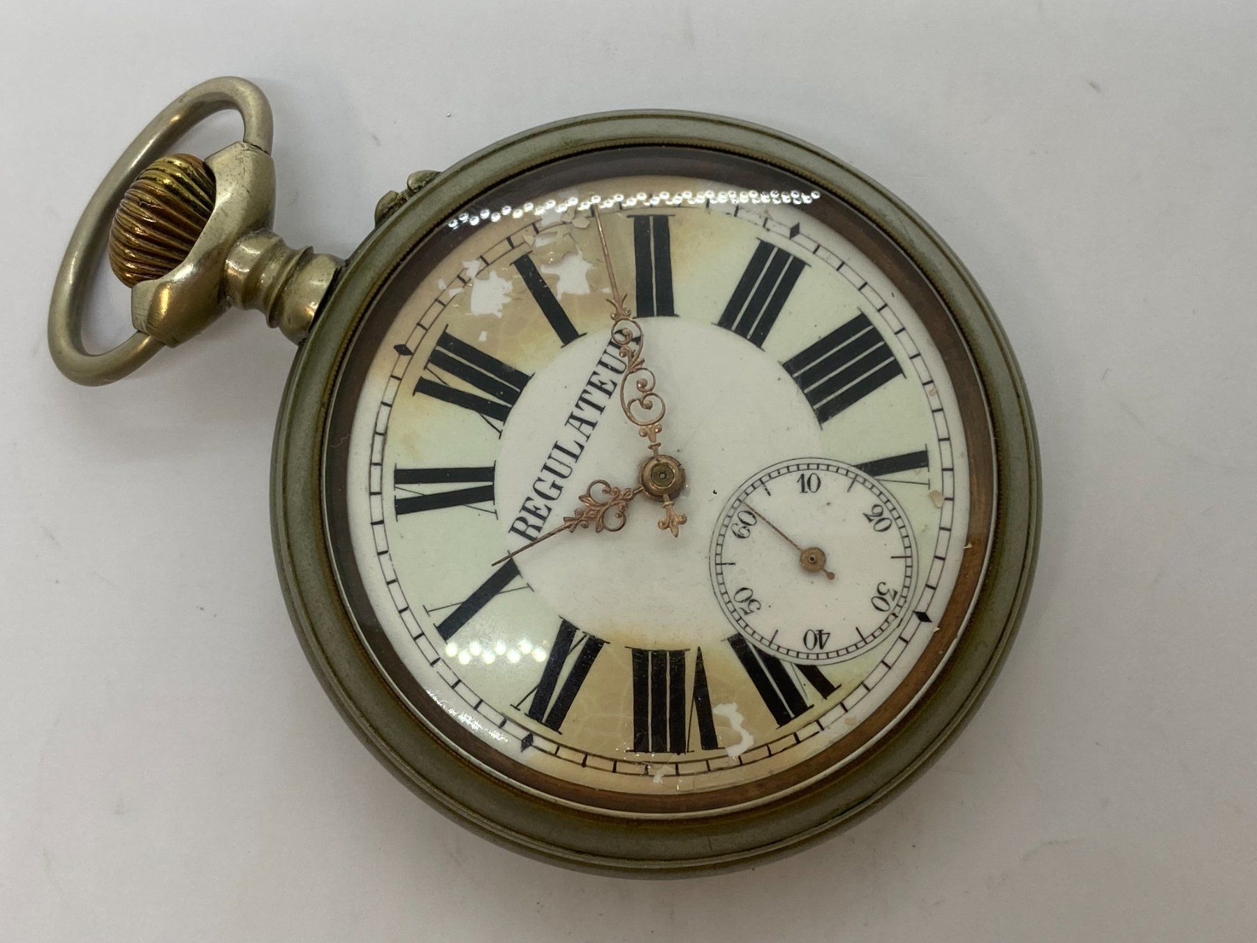 Orologi: REGULATEUR 64mm Taschenuhr läuft /i447 – Usato da Bern venduto da JMsoehne1987