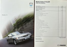 ORIGINAL NEUWAGEN PROSPEKT | MAZDA - XEDOS 9 | AB 12.2000