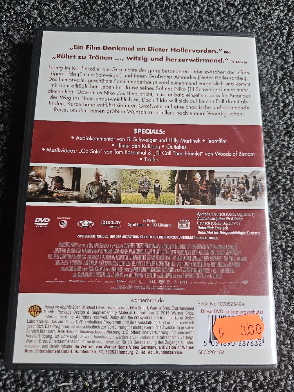 Tutti i DVDs: Honig im Kopf (20660) – Usato da Ruswil venduto da jan_bxl5 1