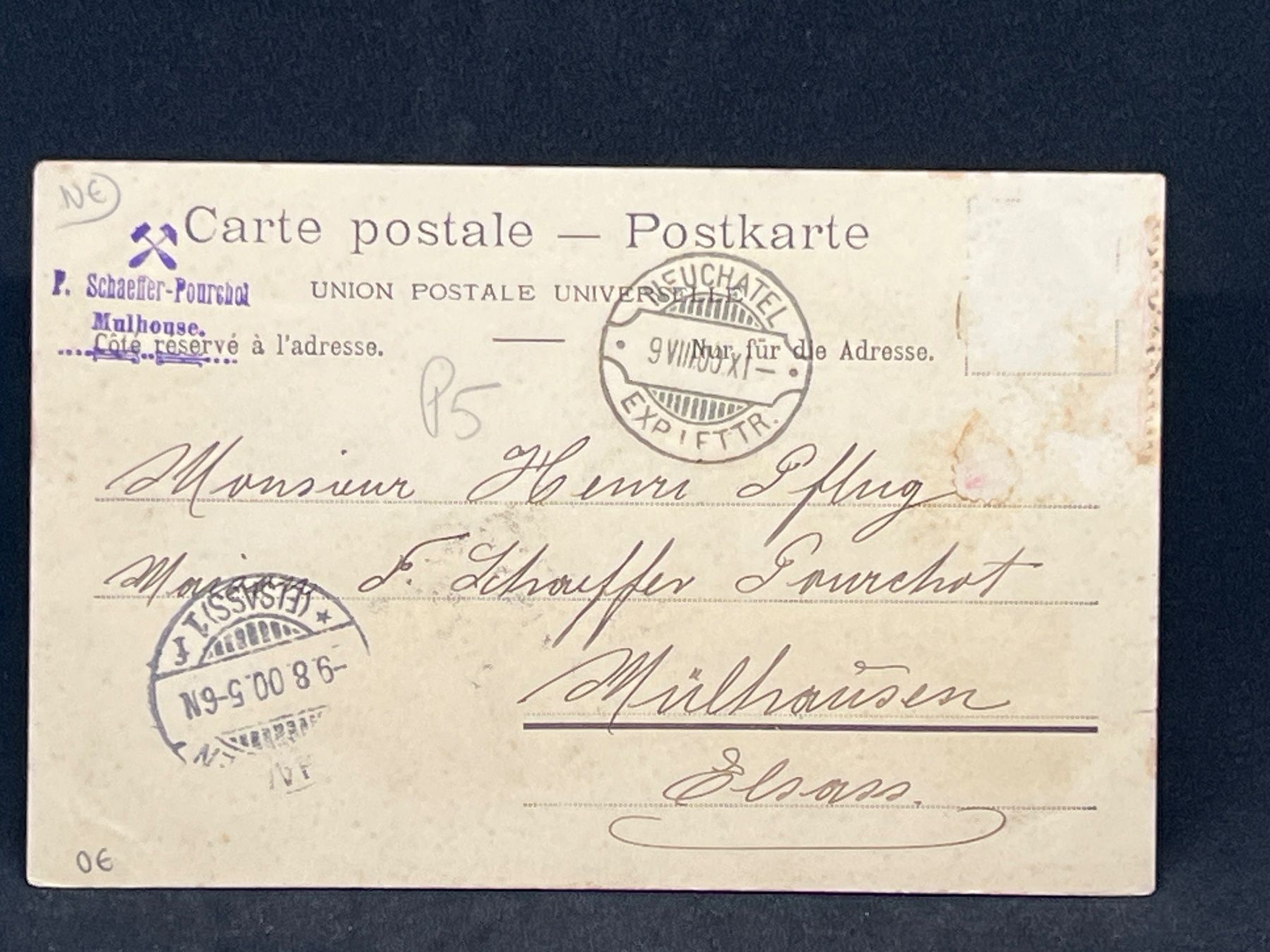 Cartoline postali: Ansichtskarte: Neuchâtel Le Château – Usato da Widnau venduto da Brusi9 1