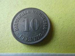 Dt. Reich 1914 F, 10 Pfennig
