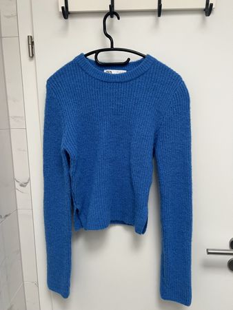 Blauer Zara Pullover Grösse L