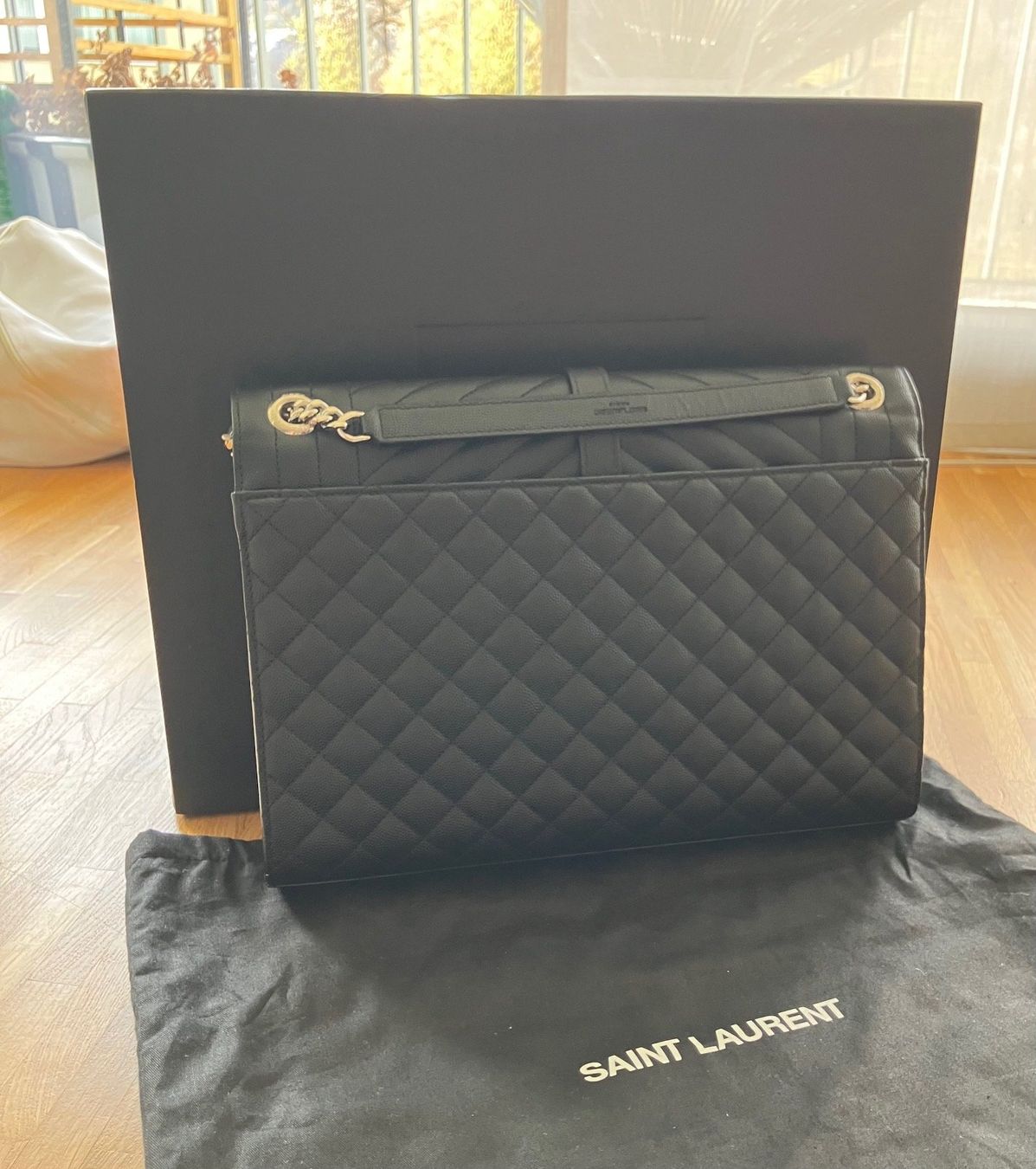 Saint Laurent Borse da donna: YSL Saint Laurent Envelope medium black – Usato da Adliswil venduto da speed955 6